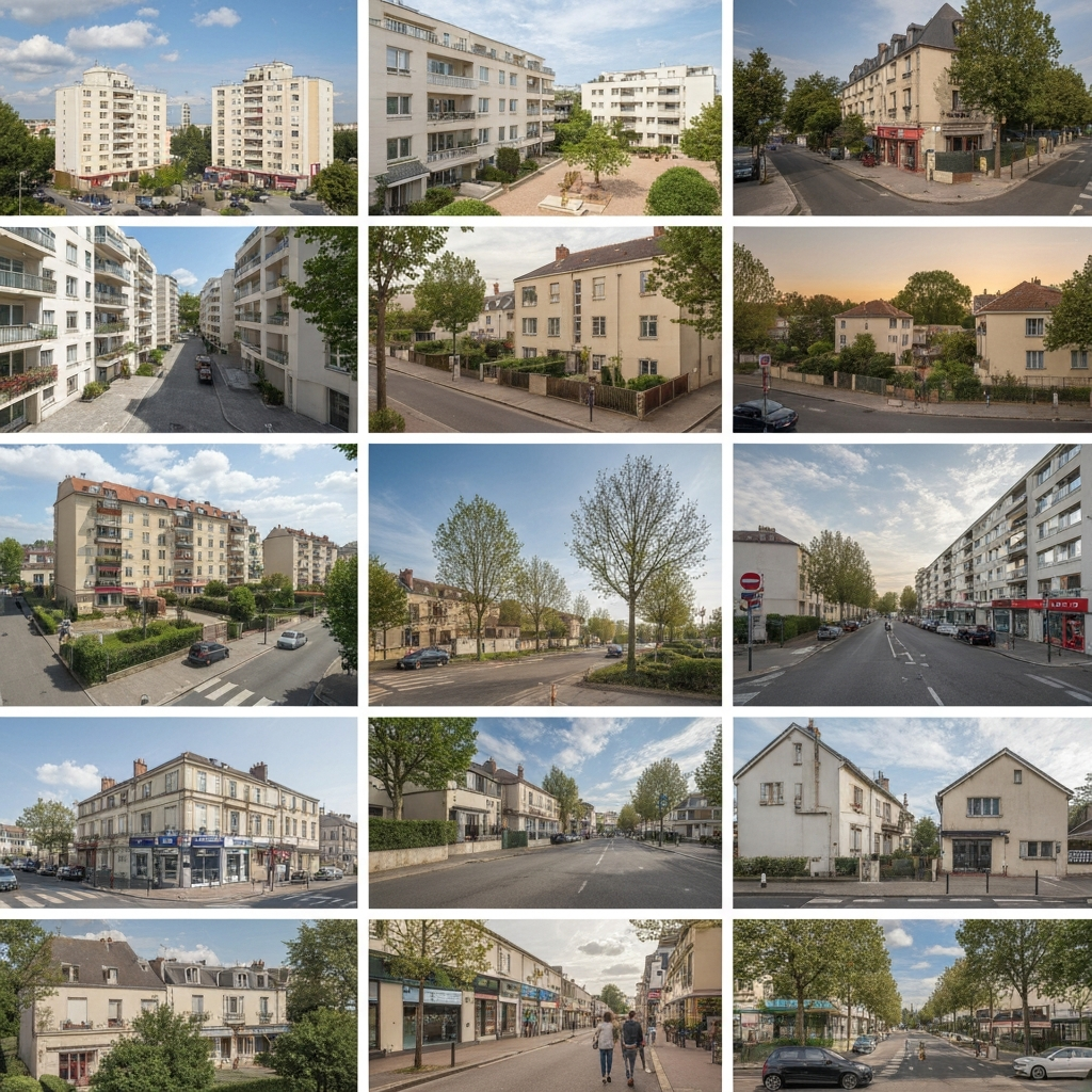 Vue de la Rue des Cyclamens à L'Haÿ-les-Roses avec estimation de valeur
