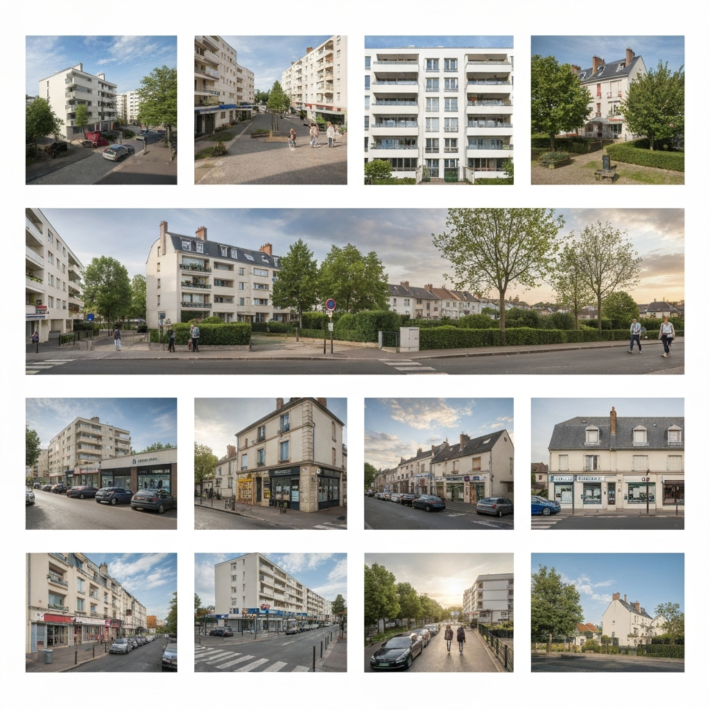 Vue de la Rue des Épinettes à L'Haÿ-les-Roses 94240 avec indication des prix au mètre carré