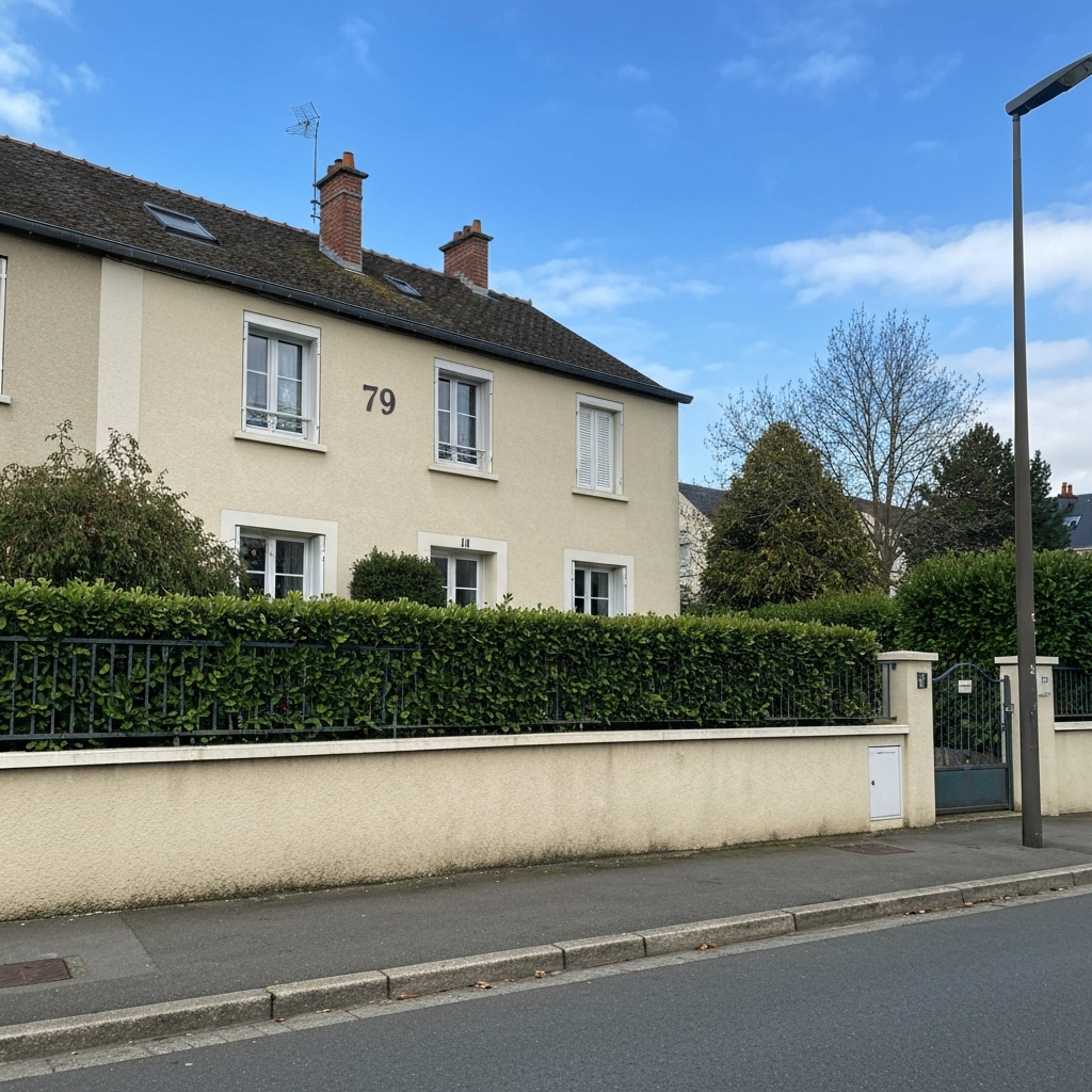 Vue de la Rue des Roses à L'Haÿ-les-Roses avec indication du prix au mètre carré