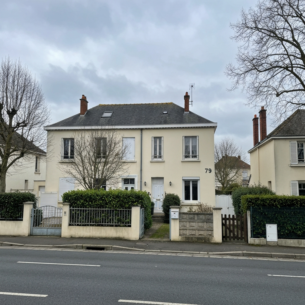Vue de la Rue Jean Robic à L'Haÿ-les-Roses avec indication du prix au mètre carré