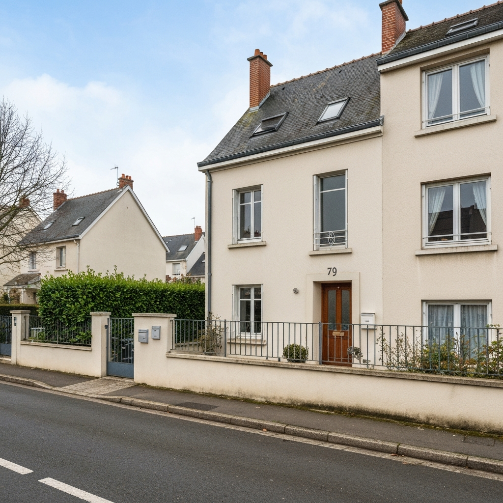 Vue de la rue Pierre Budin à L'Haÿ-les-Roses avec indication du prix du mètre carré